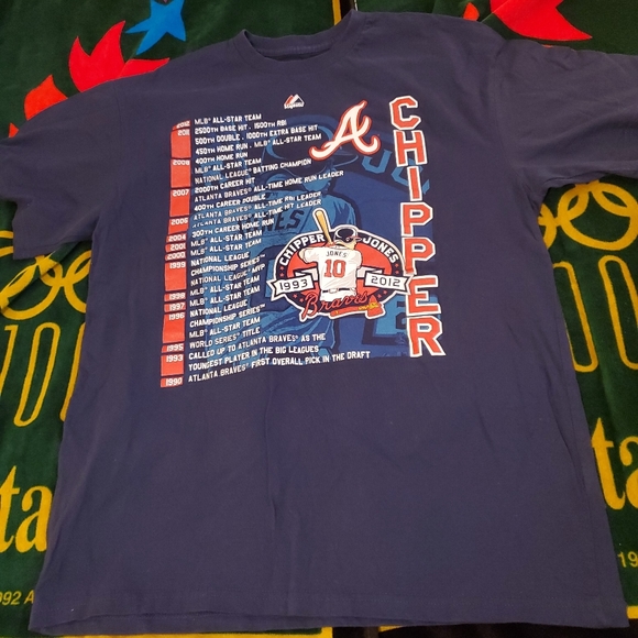Majestic Other - Chipper Jones final season 2012 Atlanta Braves